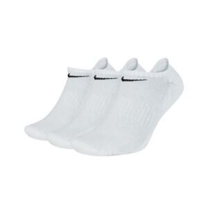 NWT Nike Men's Everyday Cushion No-Show (3 Pair) (White/Black, L)